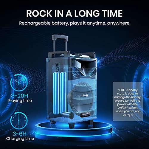 Moukey ワイヤレスマイク スピーカーセット 10インチサブウーファー PAセット 出力160W Bluetooth対応 タブレットホルダー Moukey ワイヤレスマイク