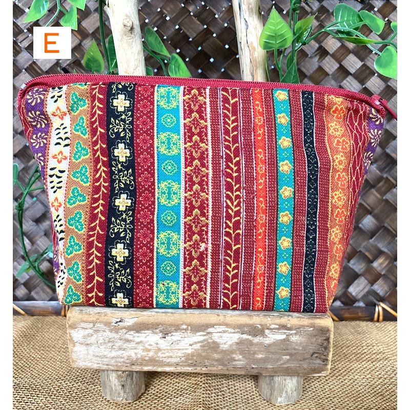 ポーチ 小物入れ 化粧ポーチ エスニック アジアン 雑貨 エスニック柄  