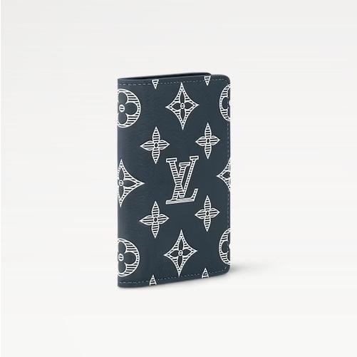 【LOUIS VUITTON】 オーガナイザー・ドゥ ポッシュ M83378 / モノグラム・シャドウ / インク ブルー / ホワイトの画像