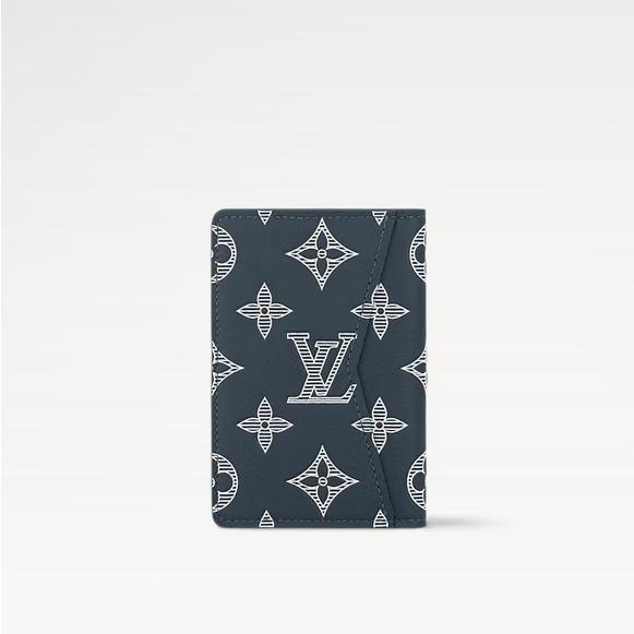 【LOUIS VUITTON】 オーガナイザー・ドゥ ポッシュ M83378 / モノグラム・シャドウ / インク ブルー / ホワイトの画像