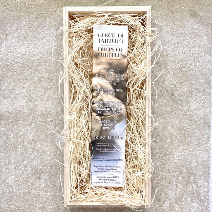 お中元 ギフト 白トリュフオイル “Goce di Tartufo”  ウルバーニ 250ml イタリア産 オリーブオイル 木箱入り 男性 女性 ギフト プレゼント ゴルフコンペ 景品