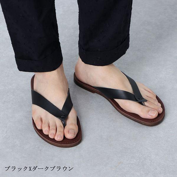 サンダル メンズ レザー トング 日本製 徳島 本革 コンビサンダル 国産レザーサンダル 皮サンダル 本革2トーンカラー 全10色 |  | 19
