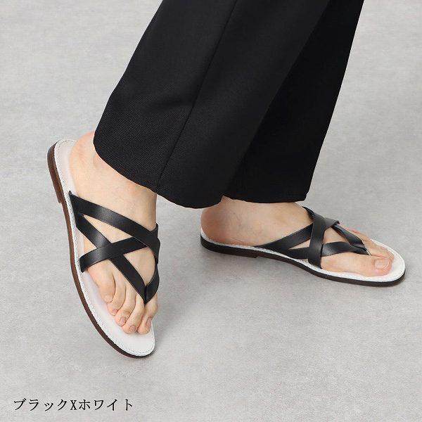 サンダル メンズ 日本製 徳島 牛革レザートングサンダル 国産本革2トーンカラー 全国送料無料 14 ブティック イタリコ 通販 Yahoo ショッピング