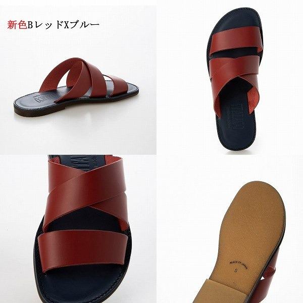 サンダル メンズ レザー ダブルベルト トング フラット 日本製 徳島 おしゃれ 国産 皮サンダル 本革 2トーンカラー 全9色 |  | 22