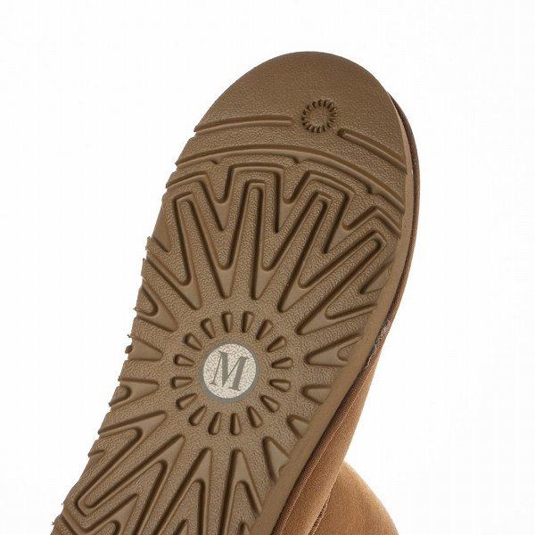 ムートン100％ 羊毛 ベイリーボタン ミドルブーツ シープスキン ボア