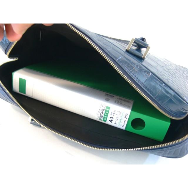 DUCATO DI MILANO ブリーフケース クロコ型押し 黒 イタリア製 DUCATO DI MILANO ブリーフケース クロコ型押し 黒 イタリア製 DUCATO