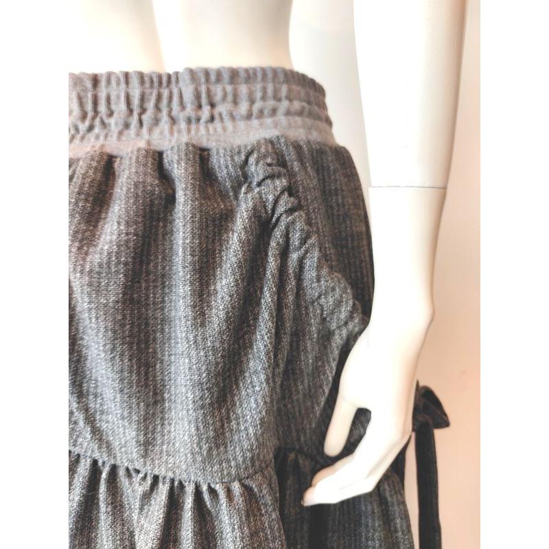 ジュディコーン　ギャザーリボンフレアスカート ジュディーコーン JUDDYCORN ギャザーリボン フレアロングスカート