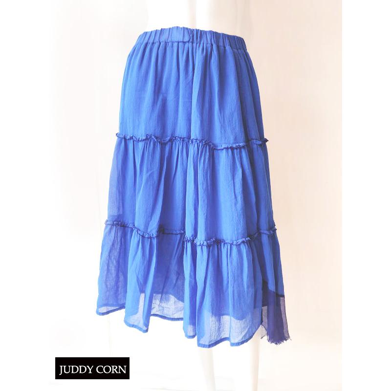 ジュディーコーン JUDDYCORN ギャザー フレアスカート レディース