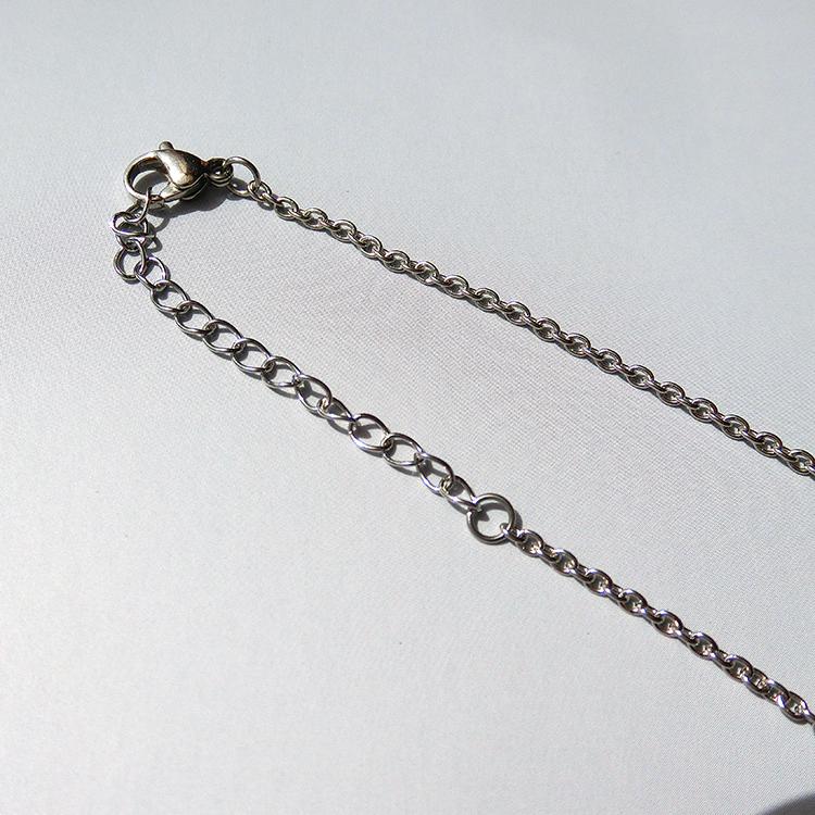 ペアネックレス 金アレ対応 刻印無料 ダイヤ サファイア リングトップ ネックレス チタン メンズの画像