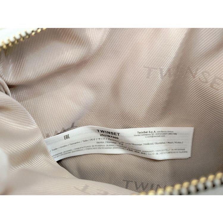 プレゼント トートバッグ ツインセット TWINSET Everywhere リバーシブル ショッパーバッグ カーフレザー 本革 ブランド オレンジ ベージュ (t77)_11