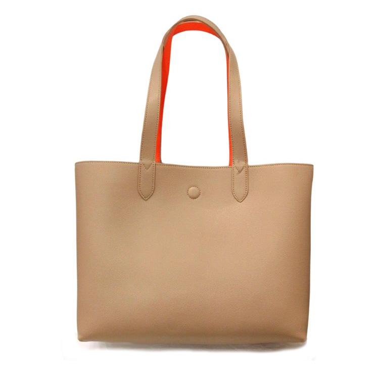 プレゼント トートバッグ ツインセット TWINSET Everywhere リバーシブル ショッパーバッグ カーフレザー 本革 ブランド オレンジ ベージュ (t77)_14