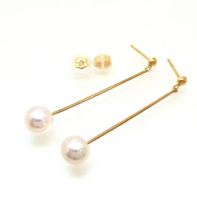 プレゼント パール スタッドピアス アコヤ真珠 本真珠 7mm K18YG 18金 6月誕生石 入学式 フォーマル mr1021807_4