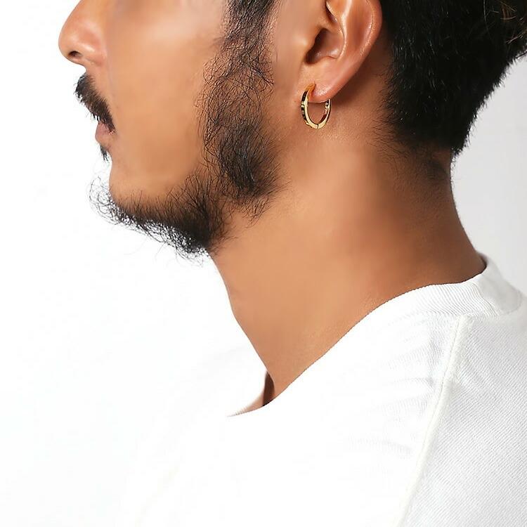 プレゼント 金属アレルギー フープピアス ステンレス 2mm×20mm SUS316L