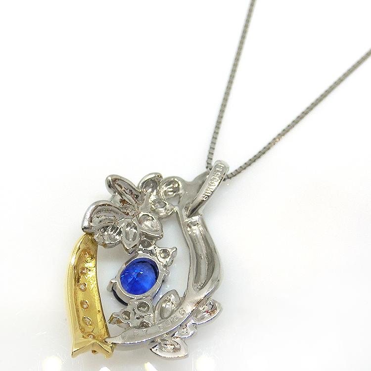 天然 ブルーサファイア ダイヤ ネックレス3.8ct k18¥ 【公式通販】