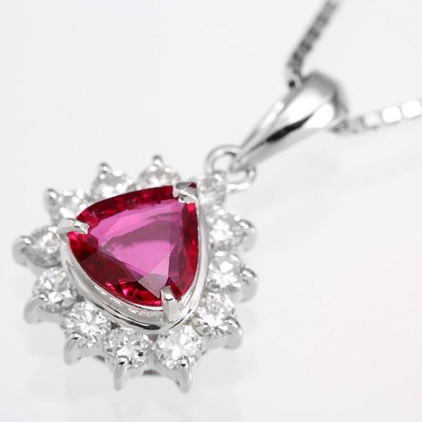 プレゼント 7月誕生石 ルビー ペンダント ネックレス ベネチアン