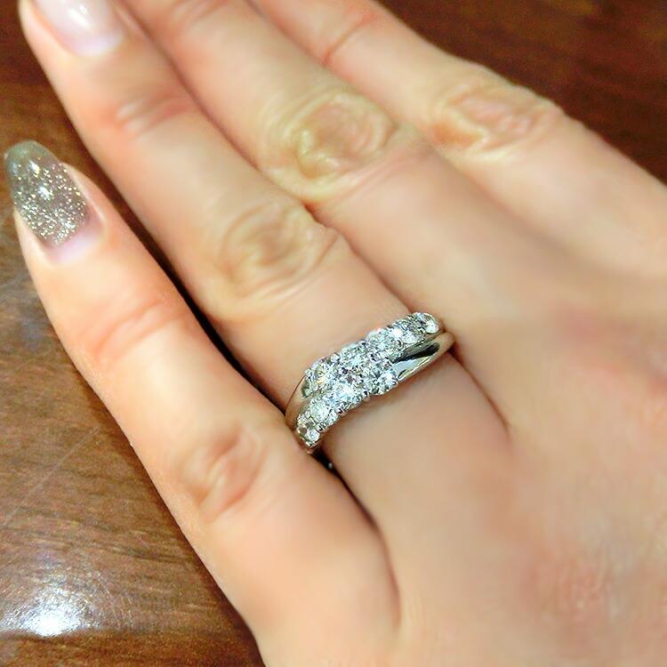 Pt900　プラチナ　指輪　リング　ダイヤ　総1ct　アクセサリー　レディース pt900 プラチナ ダイヤモンド ダイヤ 指輪 リング 1.0ct 1カラット