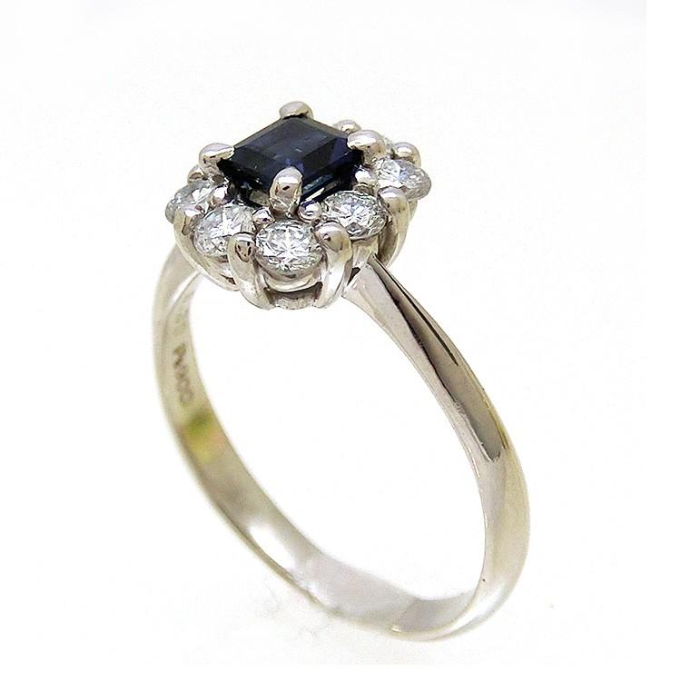 プレゼント 指輪 サファイア ダイヤモンド リング プラチナ PT900 9月