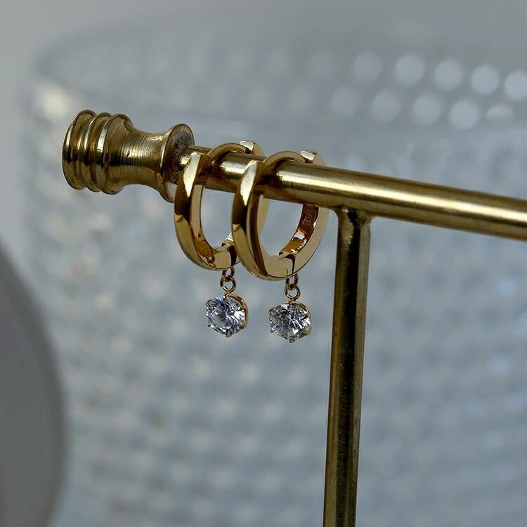 プレゼント 金属アレルギー ピアス フープ 選べるサイズ 1粒