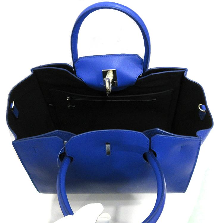 プレゼント フルラ FURLA トートバッグ ショルダー 2way GENESI Mサイズ レディース レザー 大容量 大きめ 肩掛け グリーン ブルー (t68)の画像