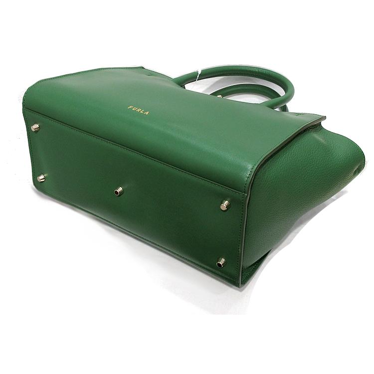 プレゼント フルラ FURLA トートバッグ ショルダー 2way GENESI Mサイズ レディース レザー 大容量 大きめ 肩掛け グリーン ブルー (t68)の画像