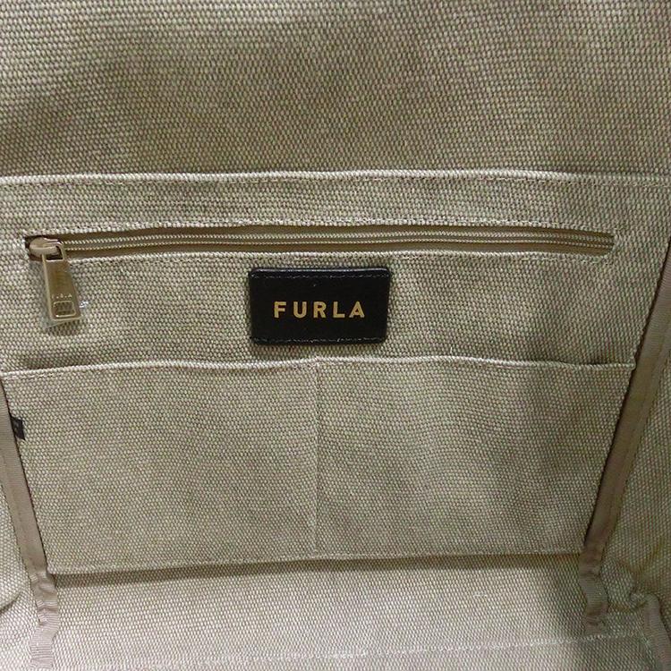 プレゼント フルラ トートバッグ FURLA WB00986 TONI GREIGE ネット ラージ ショッパー バッグ キャンバス ドローストリング A4 大容量  (t62)の画像