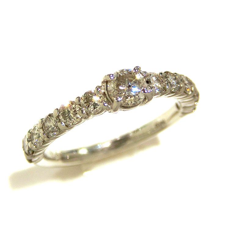 プレゼント プラチナ ダイヤモンド リング エンゲージリング 指輪 婚約指輪 PT ハーフエタニティ プロポーズ 4月誕生石 結婚 ブライダル 豪華 (t79)_4