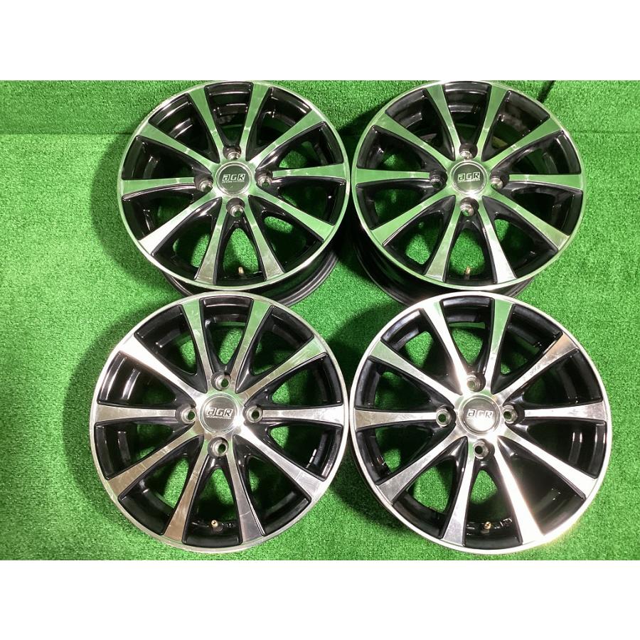 aG GRESSION 14インチアルミホイール 5.5J ＋50 4H PCD100 4本セット  