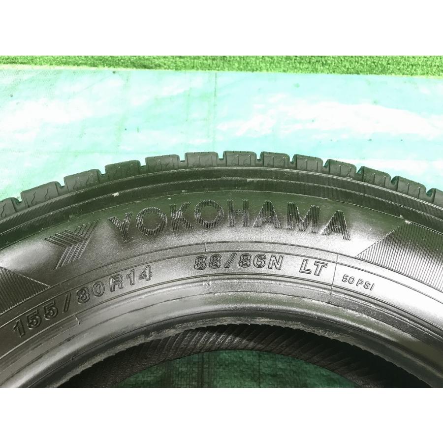YOKOHAMA ヨコハマ iG91 155/80R14 88/86N LT 2022年製 冬タイヤ スタッドレスタイヤ 4本セット A1-3 EMの画像