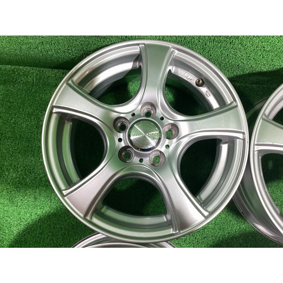 VIOLENTO 13インチ　13x4j pcd100 +42 4穴 2本　美品 ☆13インチ VIOLENTO 中古 社外 アルミホイール 4本 4穴 PCD:100