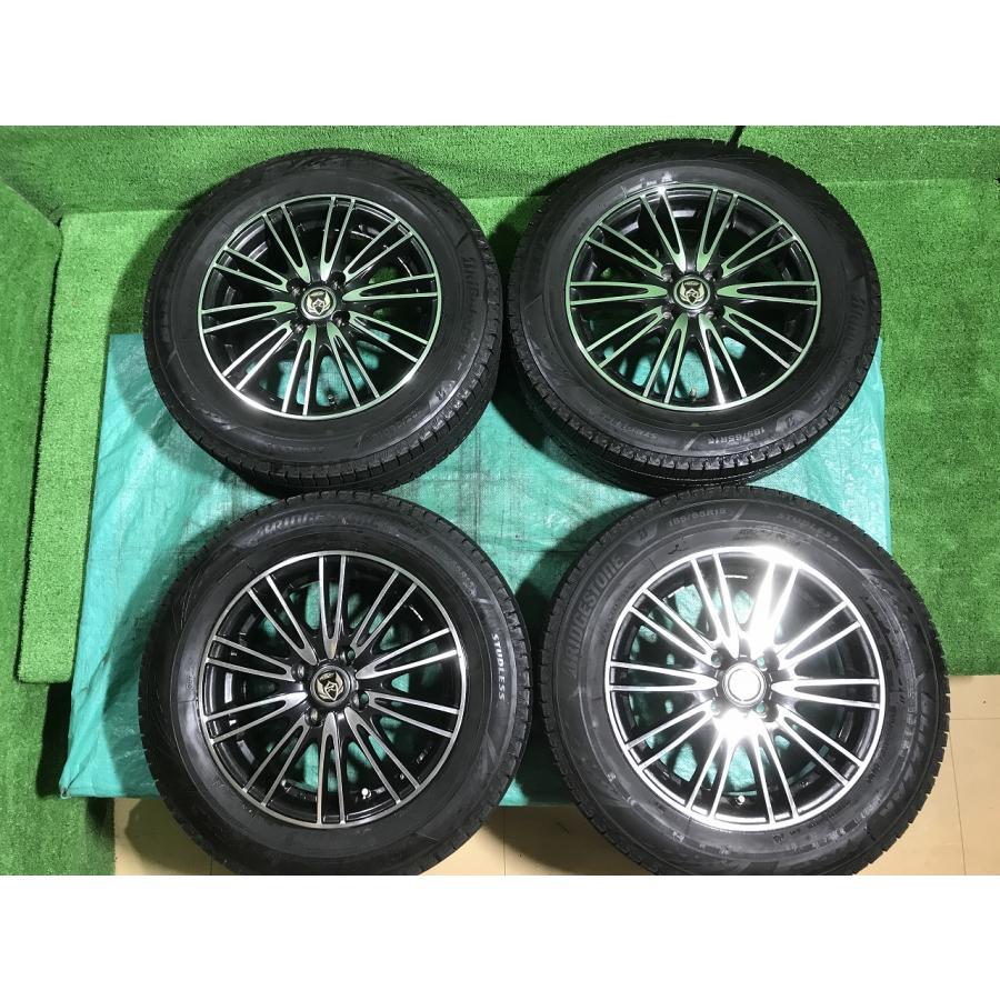 ライツレー 15X5.5JJ+42 PCD100 4H BS VRX3 185/65R15 21年製 