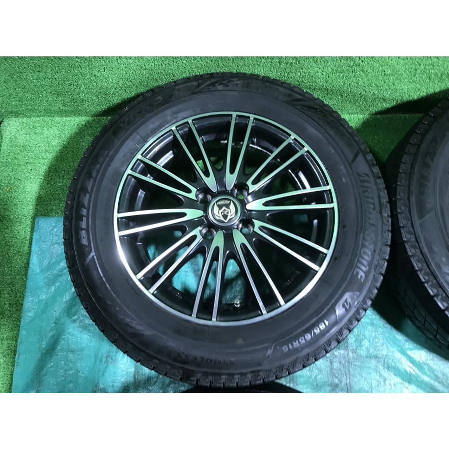 ライツレー 15X5.5JJ+42 PCD100 4H BS VRX3 185/65R15 21年製 