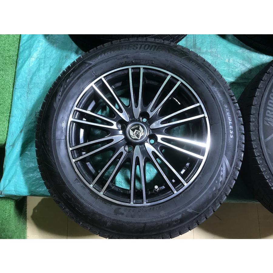 ライツレー 15X5.5JJ+42 PCD100 4H BS VRX3 185/65R15 21年製 