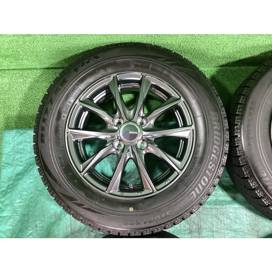 DOS ディーオーエス 14x5.5JJ +45 PCD100 4H BS VRX 175/70R14 2019年製 スタッドレスタイヤ・アルミホイール 4本セット SET(7)  EM｜itamisyaryo｜02