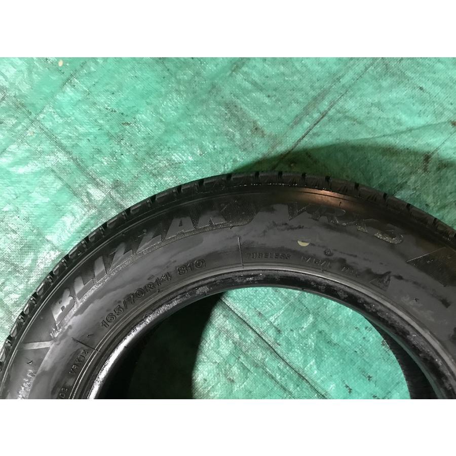BS ブリヂストン VRX3 165/70R14 2021年製 冬タイヤ スタッドレスタイヤ 4本セット B3-3 EMの画像