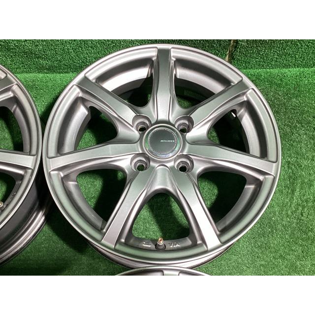 横浜タイヤ　ミルアス　14インチ　スタッドレス　4本セット YFC MILLOUS 14インチアルミホイール 5J ＋42 4H PCD100 4本セット I1