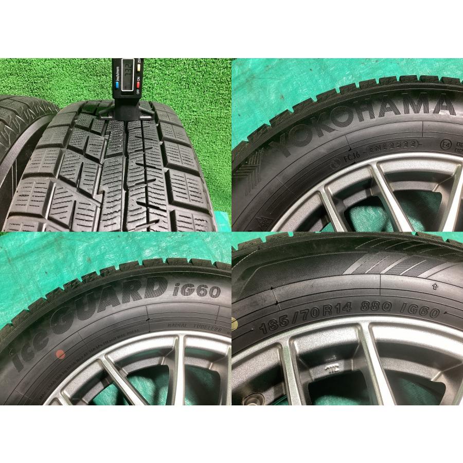アイスガード 6 マナレイ 14x5.5JJ +38 4H PCD100 ヨコハマ iG60 185