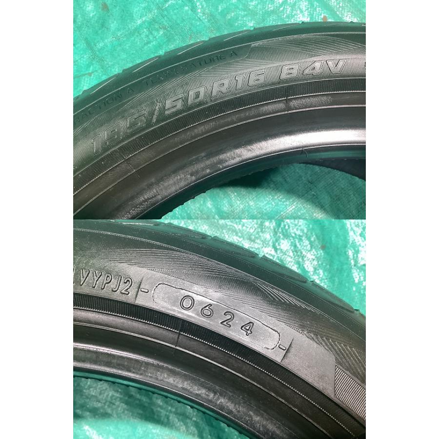 YOKOHAMA ADVAN sport V1050E 195/50R16 2024年製 夏タイヤ サマータイヤ 4本セット NA7-4 EMの画像