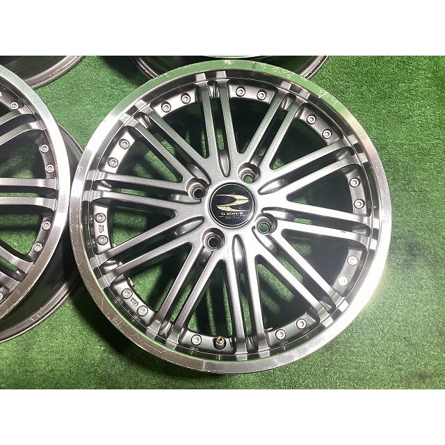 Y273[送料無料] S-HOLD サイズ15X5J BADX S-HOLD 15インチアルミホイール 5J ＋45 4H PCD100 4本セット B0