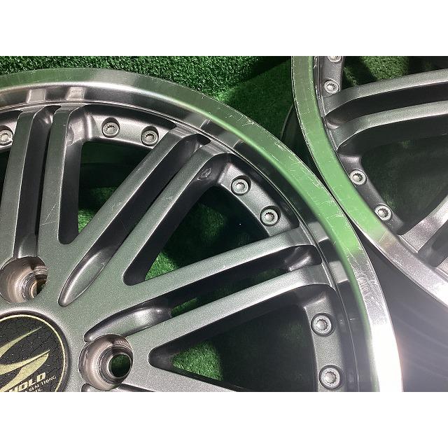 BADX S-HOLD 15インチアルミホイール 5J ＋45 4H PCD100 4本セット B0