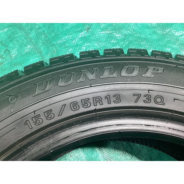 DUNLOP WM02 155/65R13 2023年製 冬タイヤ スタッドレスタイヤ 4本セット A4-2 EMの画像