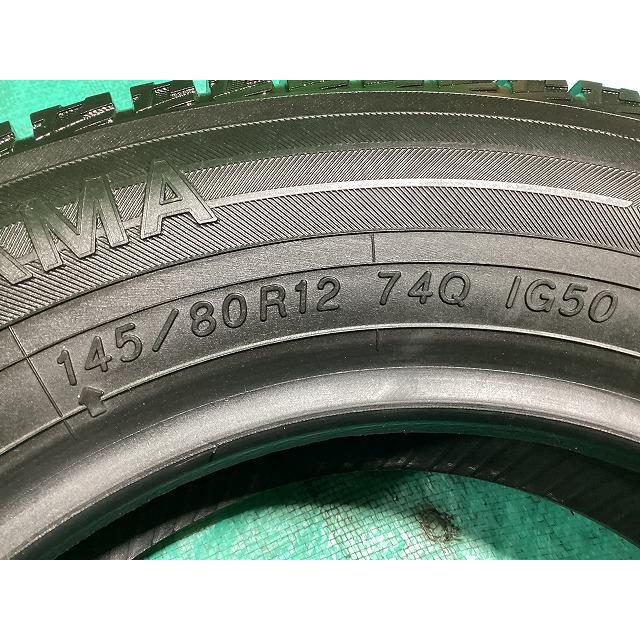YOKOHAMA ヨコハマ IG50+ 145/80R12 2021年製 冬タイヤ スタッドレスタイヤ 4本セット NA5-1 GSの画像