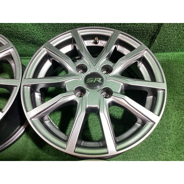 レアマイスター エルベVスポーク 14インチアルミホイール 5.5J ＋38 4H PCD100 4本セット I0-4 EMの画像