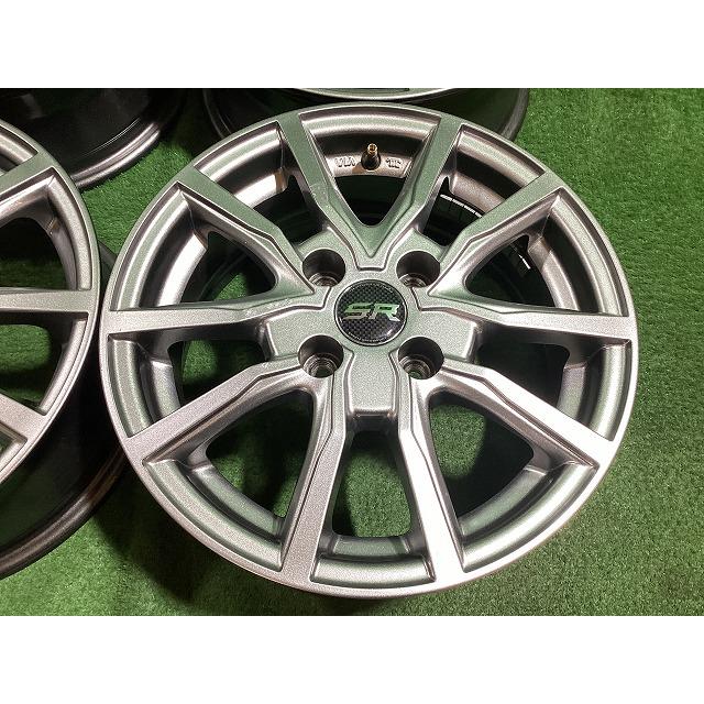 レアマイスター エルベVスポーク 14インチアルミホイール 5.5J ＋38 4H PCD100 4本セット I0-4 EMの画像