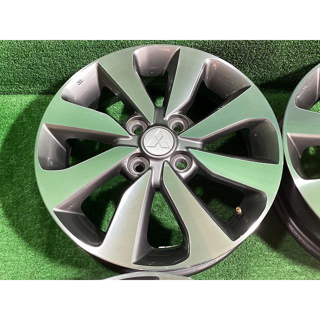 ミツビシ純正 B11A ekスペースカスタム 15インチアルミホイール 4.5J ＋46 4H PCD100 4本セット L2-4 GSの画像