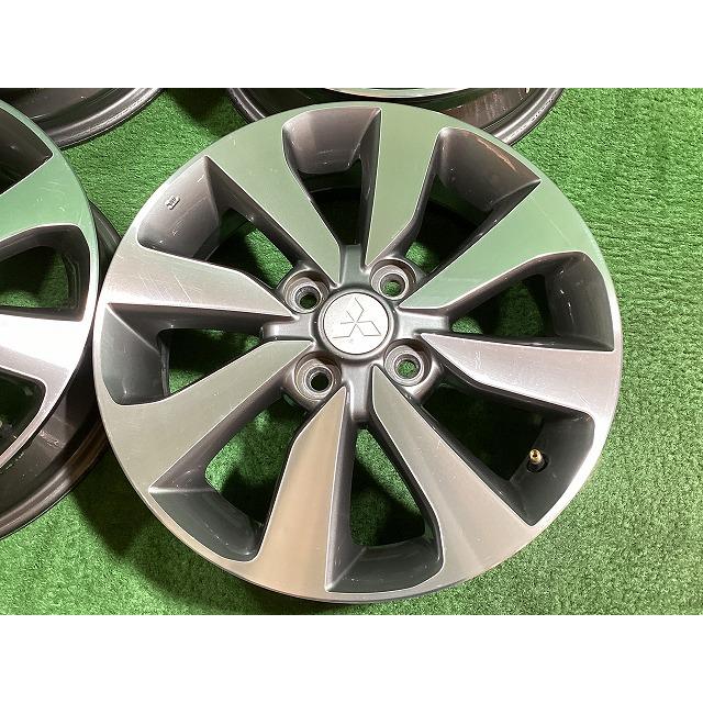 ミツビシ純正 B11A ekスペースカスタム 15インチアルミホイール 4.5J ＋46 4H PCD100 4本セット L2-4 GSの画像