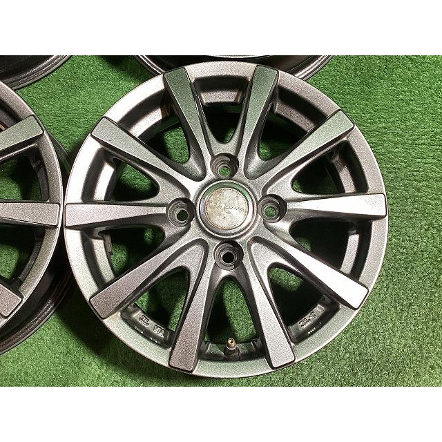 シルバーホイール　4本セット 14X5J ES612 HN YFC製　GRASS YOKOHAMA a 4穴 PCD100 13x4J+42 13インチアルミホイール グラス GRASS タイヤ・ホイール