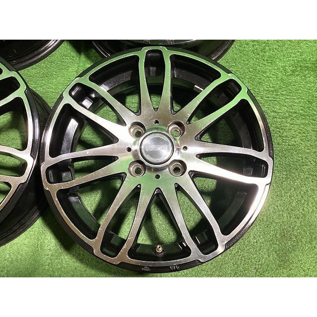フジ BRANDLE G72 15インチアルミホイール 4.5J ＋45 4H PCD100 4本セット A3-3 GSの画像