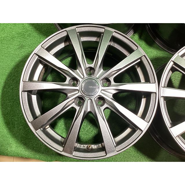 YFC GRASS 16インチアルミホイール 6.5J ＋53 5H PCD114.3 4本セット H1-1 GSの画像
