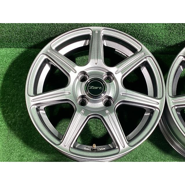 ブリヂストン ZART 14インチアルミホイール 5.5J ＋39 4H PCD100 4本セット I0-3  GSの画像