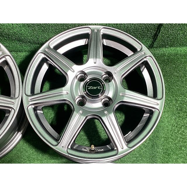 ブリヂストン ZART 14インチアルミホイール 5.5J ＋39 4H PCD100 4本セット I0-3  GSの画像